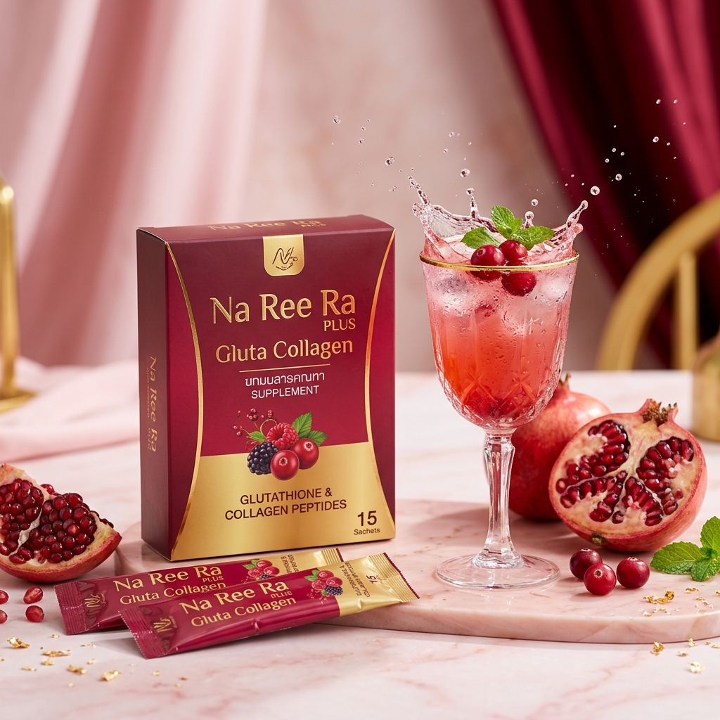 Na Ree Ra +PLUS Gluta Collagen Box and Sachets